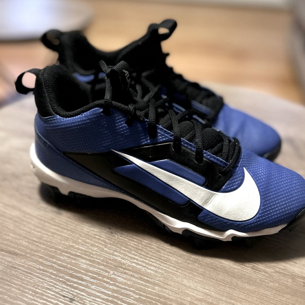 Nike Kids Blue & Black Baseball Cleats